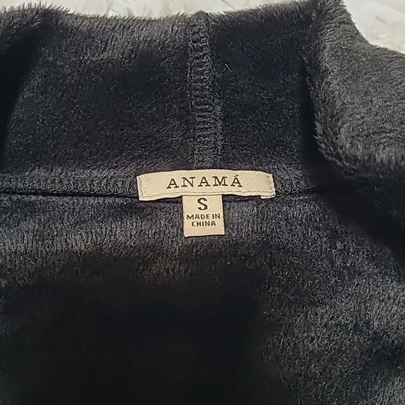 Anama Open Front Vest Women's Size Small Aztec Print Black Red Tan soft Collar - Picture 5 of 9